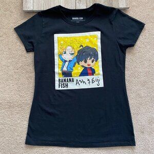 Banana Fish Juniors M Ash & Eiji Chibi Photo Graphic Tee T-Shirt Manga Anime